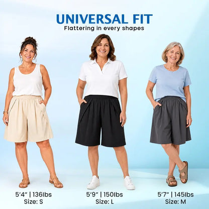 ButterFlex - Cooling Stretch Knee-Length Shorts for Women