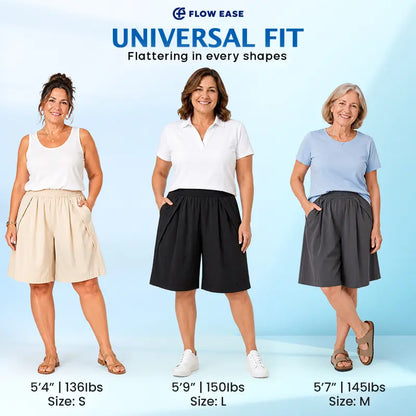 FlowEase - Cooling Stretch Knee-Length Shorts for Women