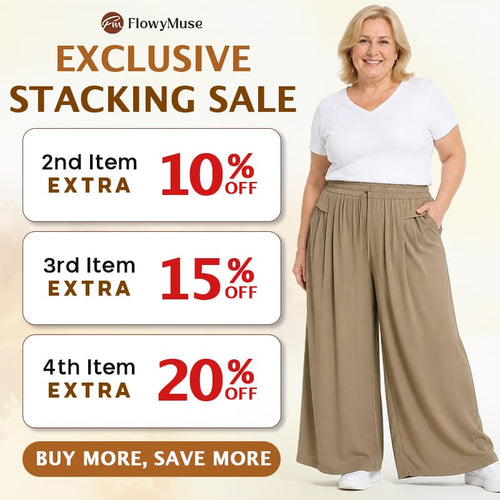 FlowyMuse - Women's Cooling Stretch Flowy Wide-Leg Pants