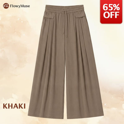 FlowyMuse - Women's Cooling Stretch Flowy Wide-Leg Pants