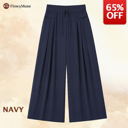 FlowyMuse - Women's Cooling Stretch Flowy Wide-Leg Pants