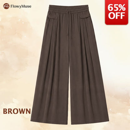 FlowyMuse - Women's Cooling Stretch Flowy Wide-Leg Pants