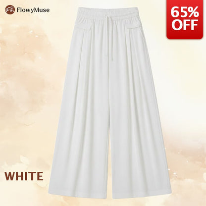 FlowyMuse - Women's Cooling Stretch Flowy Wide-Leg Pants