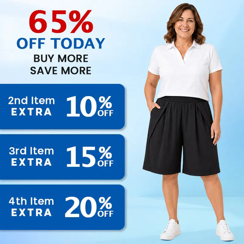 FlowEase - Cooling Stretch Knee-Length Shorts for Women