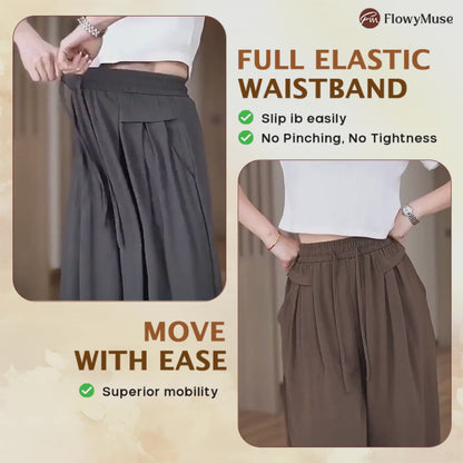FlowyMuse - Women's Cooling Stretch Flowy Wide-Leg Pants