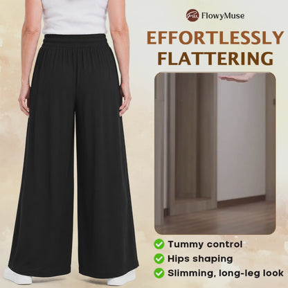 FlowyMuse - Women's Cooling Stretch Flowy Wide-Leg Pants