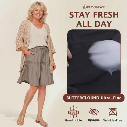 Bloomease - Flowy Skort Shorts for Senior Womens