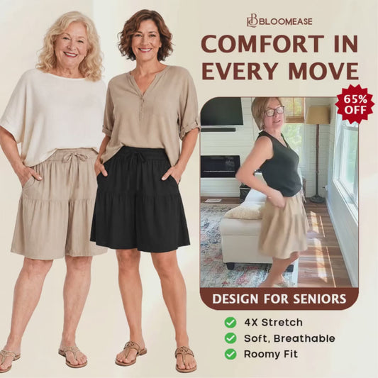 Bloomease - Flowy Skort Shorts for Senior Womens