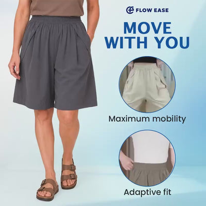 FlowEase - Cooling Stretch Knee-Length Shorts for Women