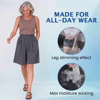 ButterFlex - Cooling Stretch Knee-Length Shorts for Women