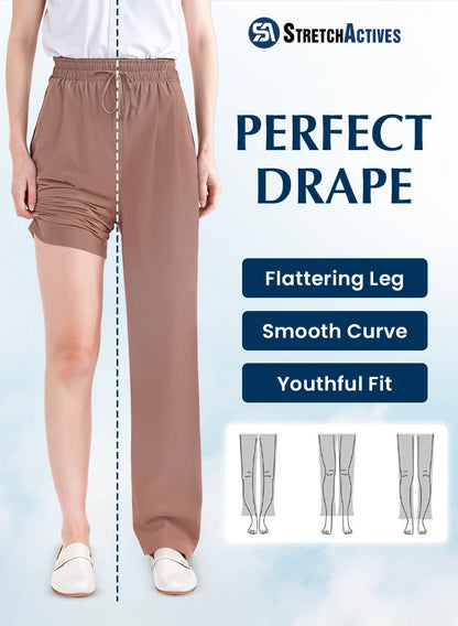 StretchActive - Women's Ultra Stretch Ice Silk Comfort Casual Pants