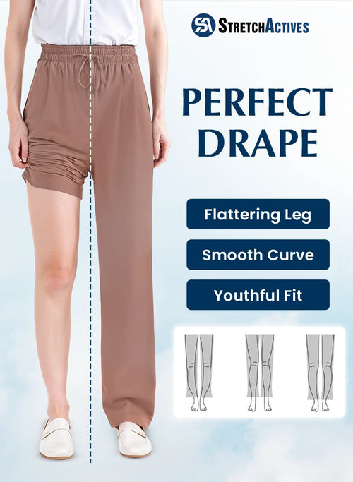 StretchActive - Women's Ultra Stretch Ice Silk Comfort Casual Pants