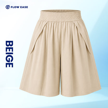 FlowEase - Cooling Stretch Knee-Length Shorts for Women
