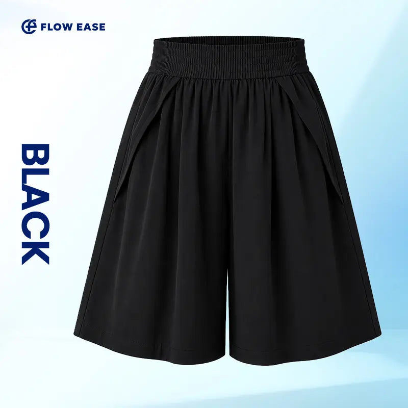 FlowEase - Cooling Stretch Knee-Length Shorts for Women