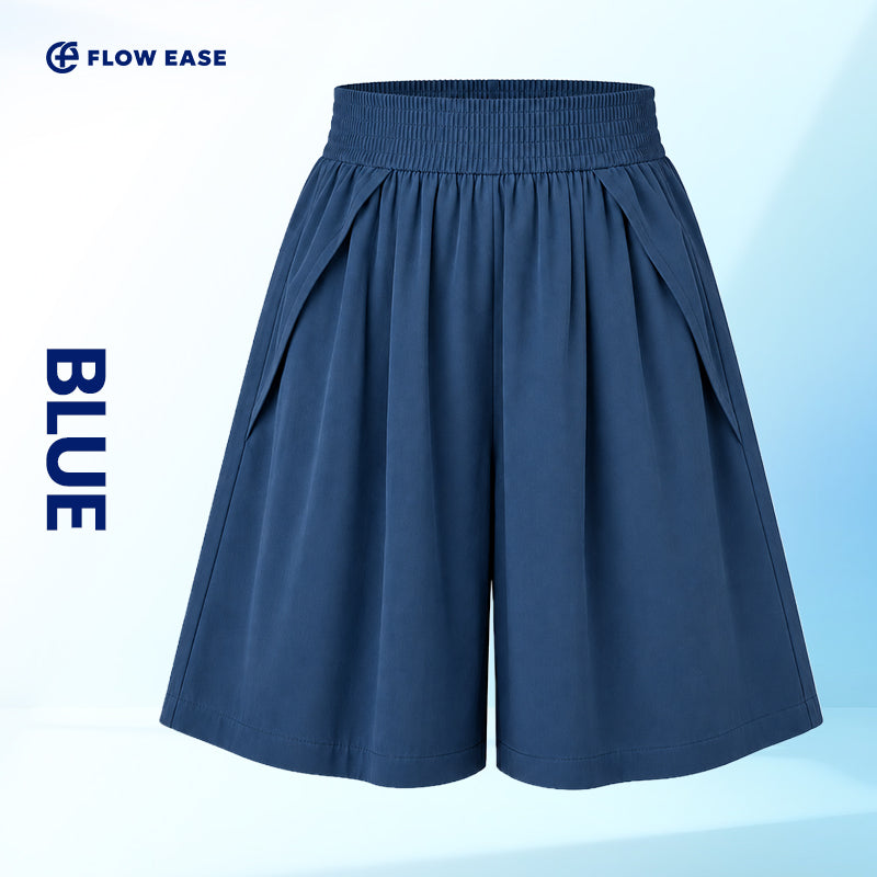 FlowEase - Cooling Stretch Knee-Length Shorts for Women