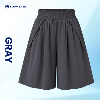 FlowEase - Cooling Stretch Knee-Length Shorts for Women