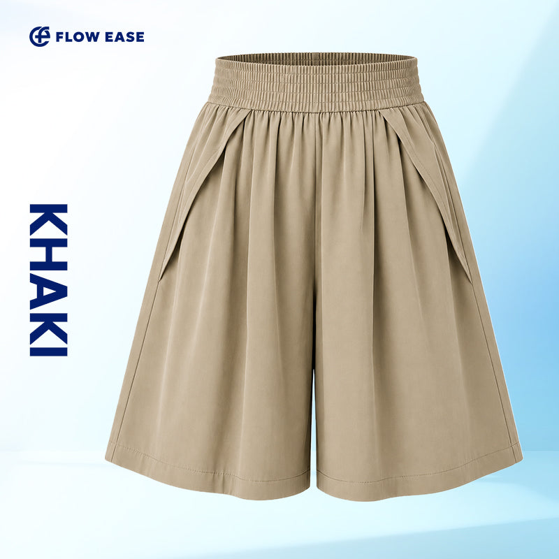 FlowEase - Cooling Stretch Knee-Length Shorts for Women
